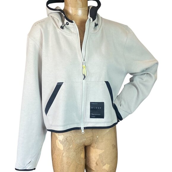 CLOAK Hidden in Plain Sight Boxy Cropped Full Zip Hoodie XL #319H - Picture 1 of 12